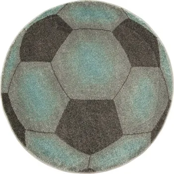 Koberec Koberec Lima G758A Football, grafitový / tyrkysový kruh