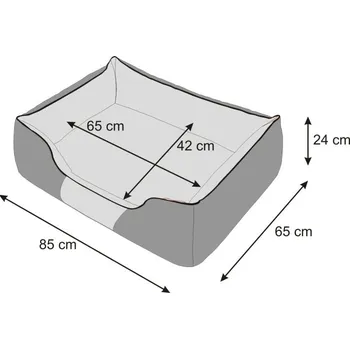Pelíšek pro psa Pelíšek COMFORT XL tmavě šedý ekolen