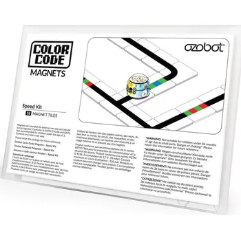 Dřevěná hračka Ozobot sada magnetů s barevnými kódy pro ovládání rychlosti, 18 ks