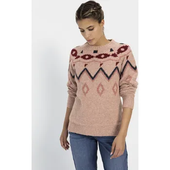 Dámský svetr SVETR CAMEL ACTIVE KNITWEAR SEPIA ROSE CHECK