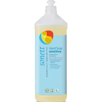 Mýdlo Pomačkaný obal SONETT Tekuté mýdlo na ruce - Sensitive 1 l