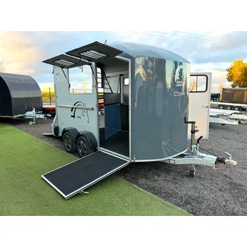 Přívěs pro přepravu koně a skotu Přívěs pro velké koně CHEVAL LIBERTE MAXI 2®, ŠEDÝ