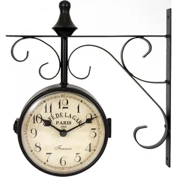 Hodiny Kovové nádražní hodiny bez textu arabské číslice