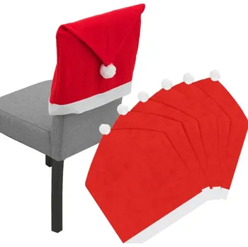 Vánoční ozdoba Vánoční potah na židli 380667 mikulášská čepice