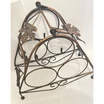 Stojan na víno Kovový stojan na 3 láhve s vínem