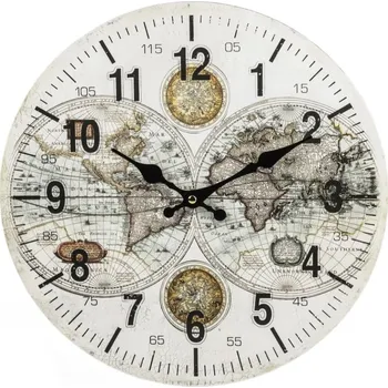Hodiny Dřevěné hodiny na zeď Mapy