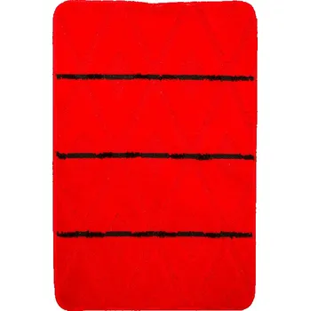 Koberec Koupelnový kobereček PALMA červený / černý, kosočtverce