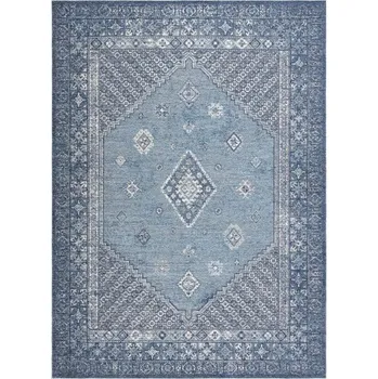 Koberec Koberec ANTIGUA 518 76 KB500 OSTA - Rozeta / rám, šedý / modrý