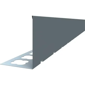 Terasový ukončovací profil "L" (2000×130) (Terasová lišta z hliníkového plechu | tloušťka 1,0 mm | délka 2000 mm | čelní výška 130 mm | šedá RAL 7001, hnědá RAL 8017, antracit RAL 7016)