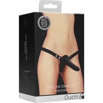 Připínací penis Shots Ouch Silicone Strap-on Adjustable black
