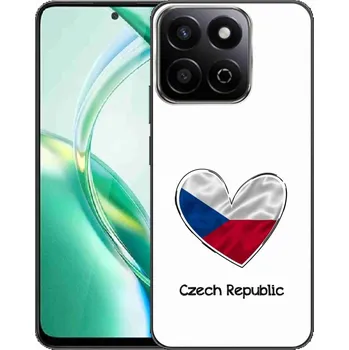 Pouzdro na mobilní telefon Gelový kryt mmCase na Honor 200 Smart 5G - vlajka srdce bílé pozadí