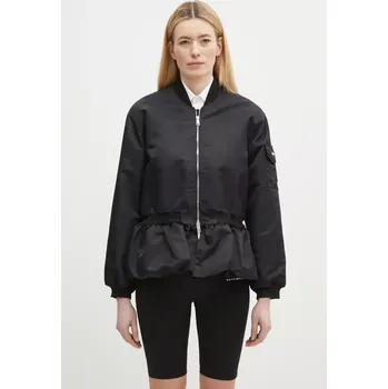 Bunda Coperni Gathered Hem Bomber, XS, černá, 99X