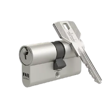 Vložka do dveří Oboustranná bezpečnostní cylindrická vložka FAB 3*** 45/75, RC3/BT3, 5 klíčů, saténový nikl