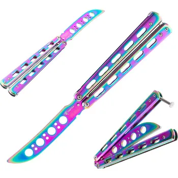 Sebeobrana HUR TRÉNINKOVÝ NŮŽ MOTÝLEK FOXTER® DUHOVÝ