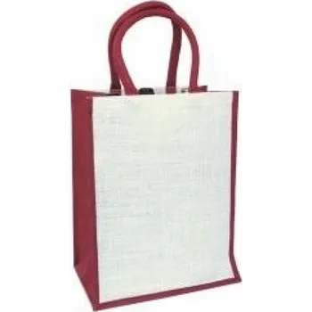 Jutová taška na 6 láhví, červená