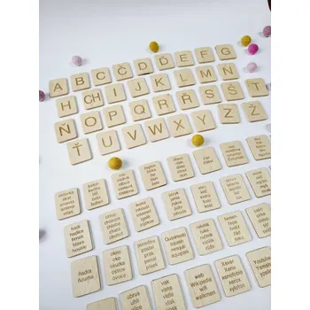 Dřevěná hračka 2x sada písmen - (tiskací - CZ)