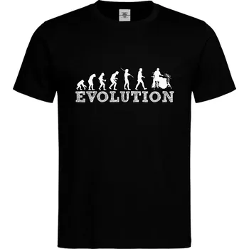 Pánské tričko Tričko Evoluce bubeníků Druh: Pánské, Barva: Černá, Velikost: S