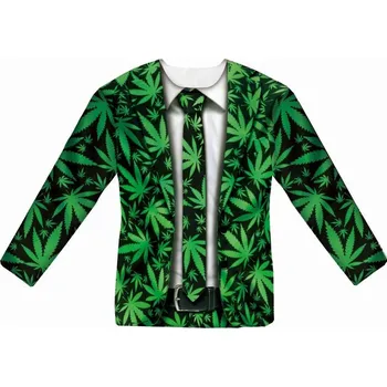 GodanSako listy konopí - triko s realistickým potiskem