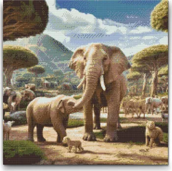 Diamantové malování Diamantové malování - Svět zvířat 2 Velikost: 50x50cm, Rámování: Pouze srolované plátno, Diamanty: Kulaté