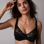 Confidence Lingerie Podprsenka z mikrovlákna a vyšívaného tylu Callao zn. Confidence Lingerie s kosticemi černá 100C