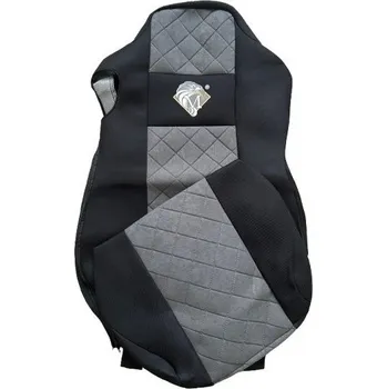 Potah sedadla Autopotahy textilní pro MERCEDES ACTROS L od 2022, černo-šedá barva (č. 159, 122/L)