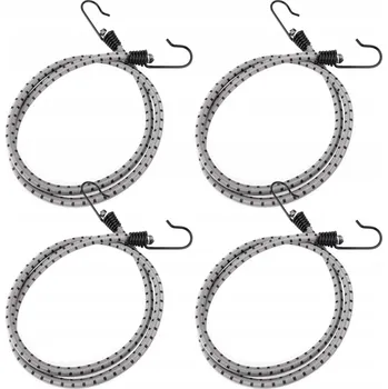 autokoberec Transportní lanko 8mm s háčky, gumové upevnění (expandér) - 120 cm - 4 ks