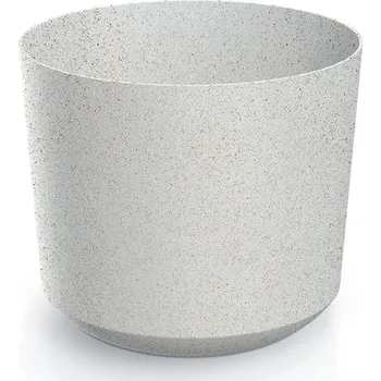 Květináč Květináč TUBOS ECO WOOD bílý matný, varianta 14,7 cm