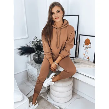 Hnědá souprava s kapucí KSENIIA PREMIUM AY0713 Velikost: XL