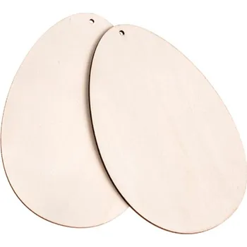 Velikonoční dekorace DP Craft Dřevěná závěsná vajíčka 15cm 2ks