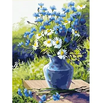 Diamantové malování Diamantové malování - Poměnky a sedmikrásky + třpytivé kamínky