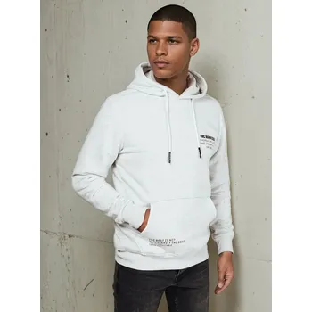 Pánská móda Světle šedá mikina s kapucí BX5690 Velikost: 2XL