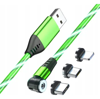 Datový kabel Kabel USB DSJ - USB typ C / microUSB / Lightning 2 m zelený