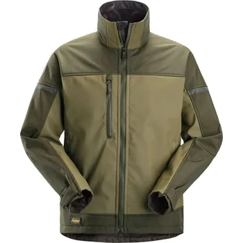 pracovní bunda Snickers Workwear Softshellová bunda AllroundWork Stretch khaki XS Velikost: XL