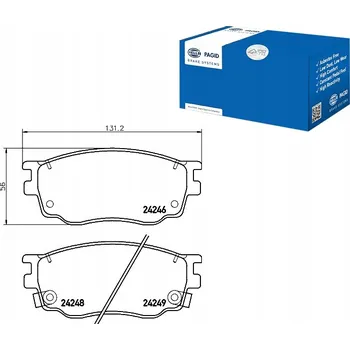 Brzdová destička BRZDOVÉ DESTIČKY HELLA PAGID G2YD3323Z GJYB3323ZC