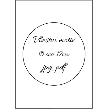 Jedlá dekorace na dort Jedlý obrázek - Kruh - Váš návrh Průměr: 17cm, Materiál: Jedlý papír