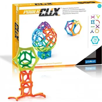 Díl pro stavebnice GuideCraft Magnetická stavebnice PowerClix Organics set 74 ks