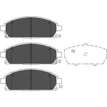 Brzdová destička Sada brzdových destiček, kotoučová brzda KAVO PARTS KBP-6515