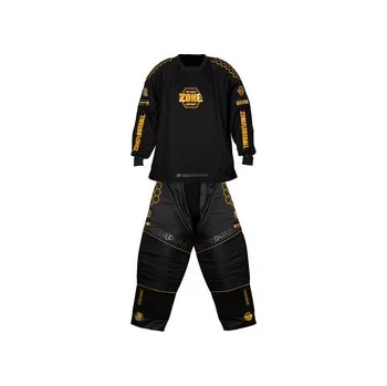 Florbalový dres Zone floorball PRO3 SUPERWIDE set Florbalový brankářský set XL, černá / zlatá
