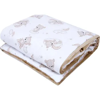 Dětská deka Velvet bavlněná deka 100 x 75 cm - šitý medvídek