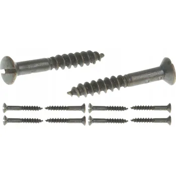 Vrut VRUTY DO DŘEVA ČOČKOVÉ MOSAZ 3 x 20 mm MOSAZNÉ VRUTY ANTIK 10 kusů