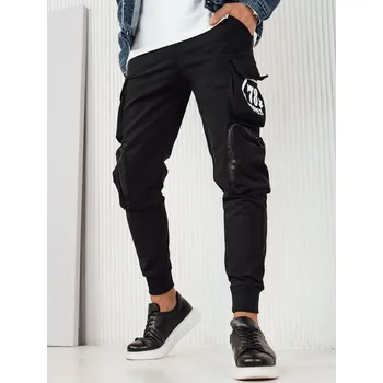 Pánské kalhoty Černé cargo kalhoty UX4164 Velikost: 2XL