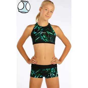 Dívčí plavky Dívčí plavky LITEX sportovní top zelený Velikost: 140