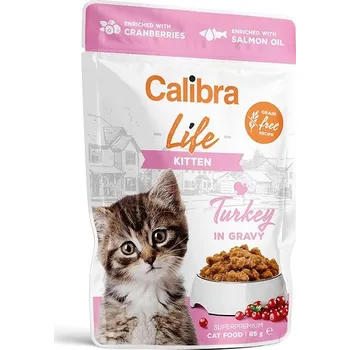 Krmivo pro kočku Calibra Cat Life kapsička pro koťata s krůtím v omáčce 3 × 85 g