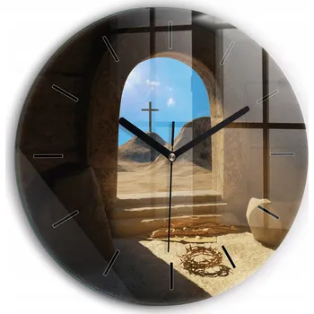 Hodiny Nástěnné hodiny SacroArte, hnědé, 30 cm