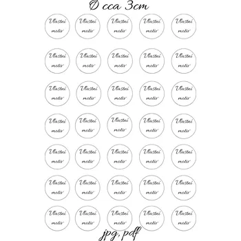 Jedlá dekorace na dort Jedlý obrázek - Kroužky - Váš návrh Průměr: 3mm, Materiál: Jedlý papír