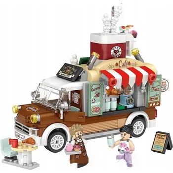 ostatní stavebnice Furgonetka Food Truck Mobilní Kavárna Mini Stavebnice LOZ