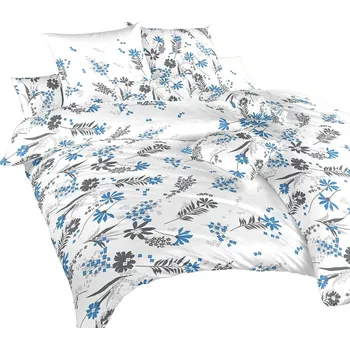 Povlečení Povlečení krep Agáta denim na bílém 140x200, 70x90 cm