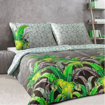Povlečení Povlečení satén Geon Tajemné kapradí 140x200, 70x90 cm