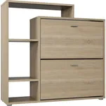 Výklopný dvouřadý botník, dub sonoma, IZABELA