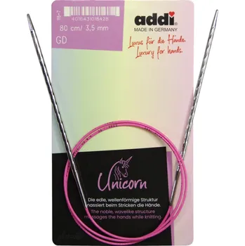 Nástroj na niť a příze Addi Kruhové jehlice Unicorn 80 cm / 3,0 mm
